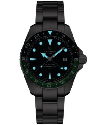 Men's Swiss Automatic DS Action GMT Powermatic 80 Stainless Steel Bracelet Watch 41mm