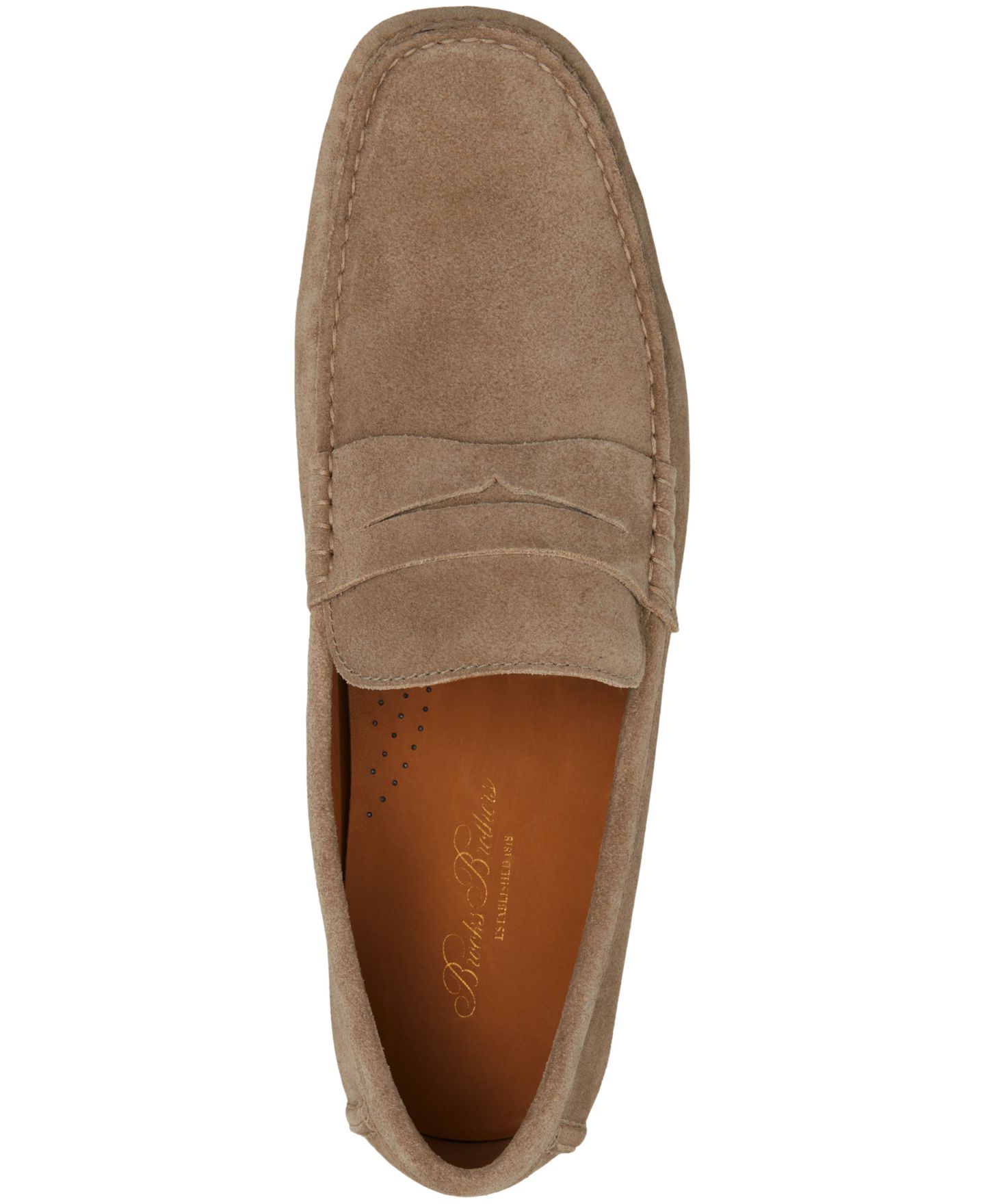 Мужские туфли Brooks Brothers Jefferson Moccasin Driving, цвет: Тёмный бежевый — фото 3