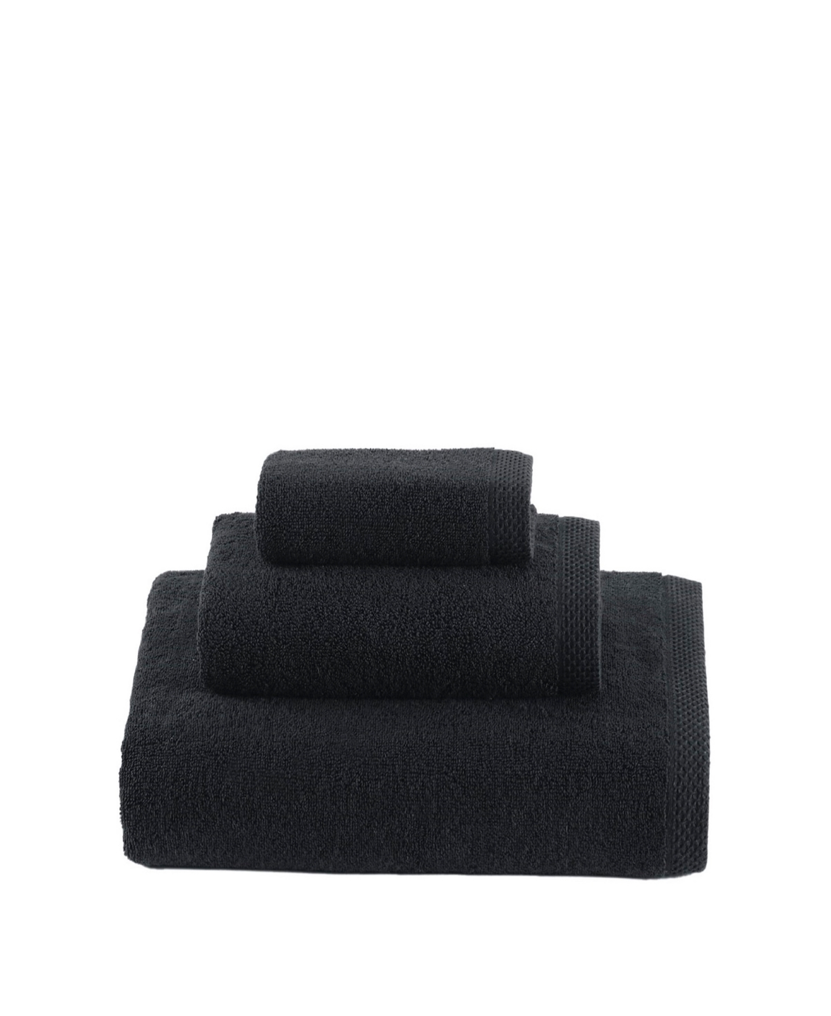 Talesma Cote D'azur 100% Turkish Cotton 3-pc. Bath Towel Set In Black