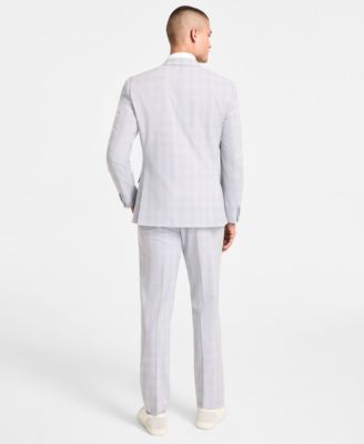 Men's Slim-Fit Plaid Suit Separates, Created for Macy's