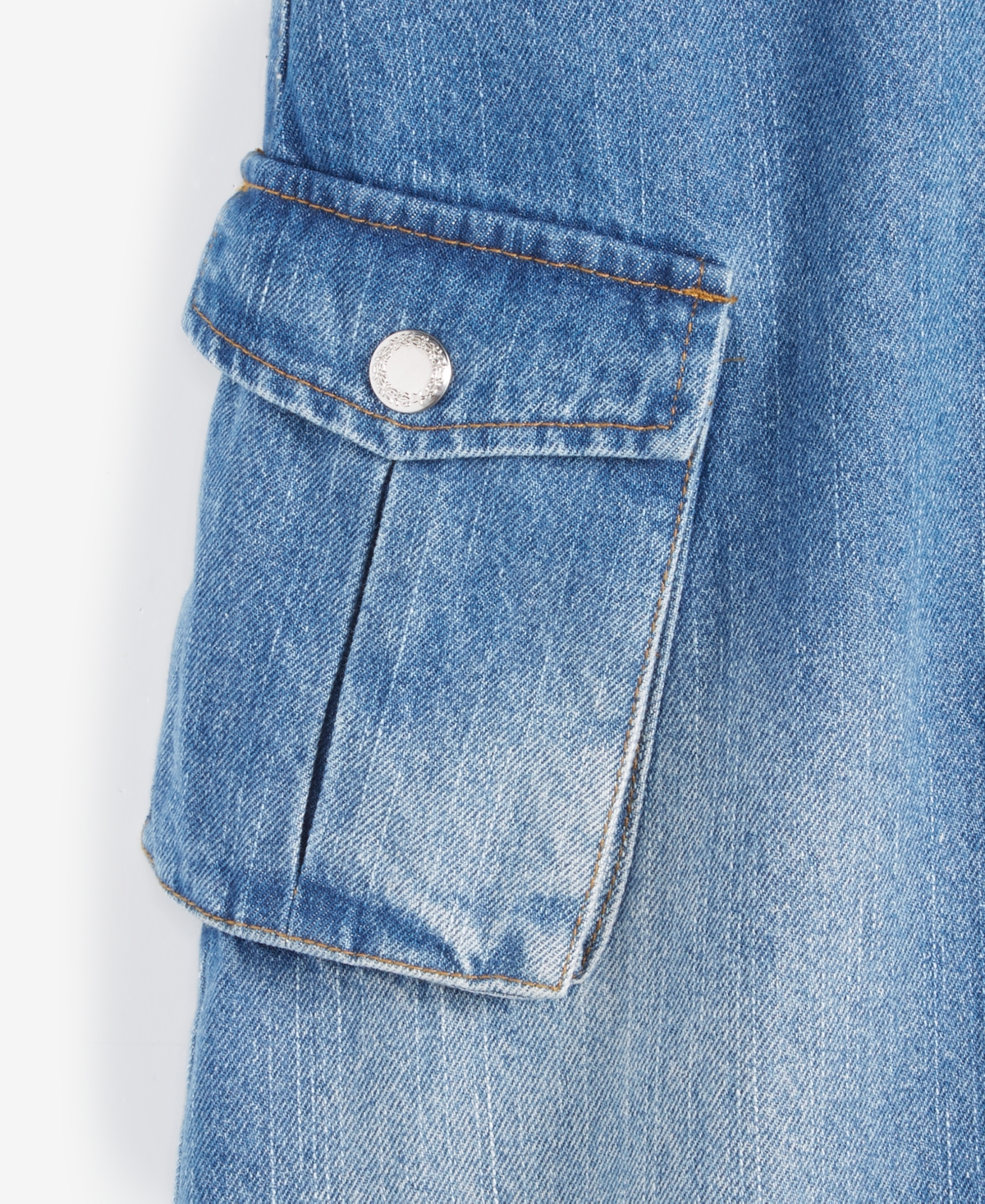 kensie Big Girls Denim Cargo Skirt