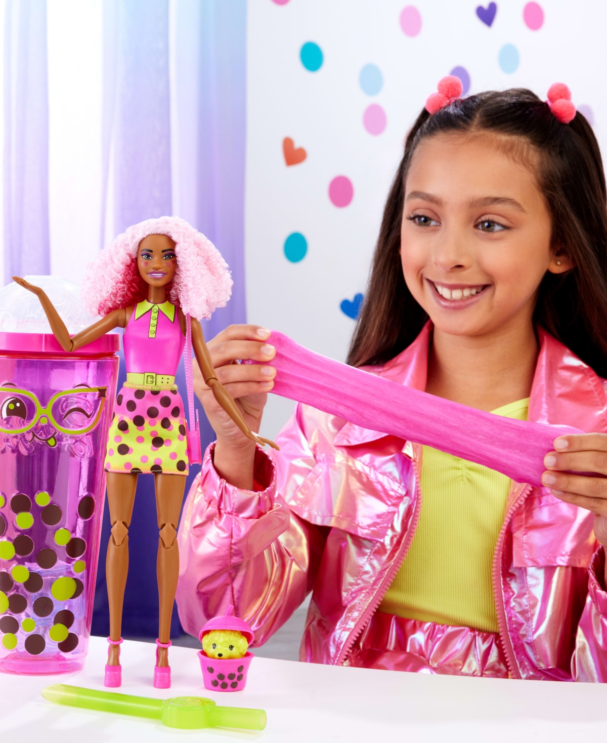 BARBIE POP REVEAL BUBBLE BERRY BLISS SCENTED TEA SERIES & DOLL ACCESSORIES SET 