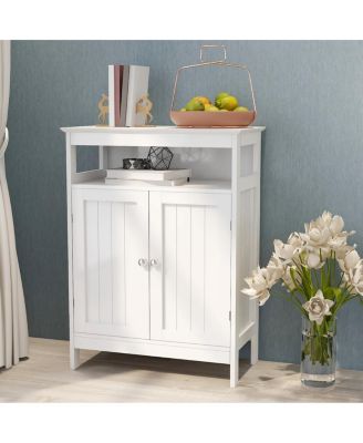 Streamdale Bathroom Standing Storage With Double Shutter Doors Cabinet