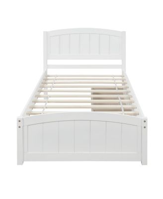 Twin Size Platform Bed With Two Drawers
