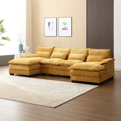 Streamdale Spacious U-Shape Sectional Sofa with Durable Chenille Fabric