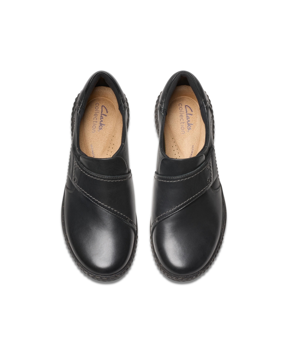 Clarks Women s Collection Caroline Dalia Shoes Black Leather Smart Closet