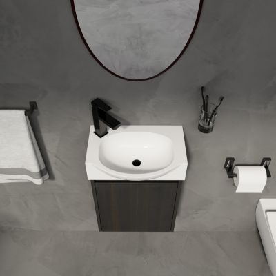 Streamdale 16" Compact Bathroom Vanity Space-Saving Solution for Small Spaces