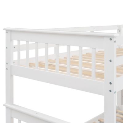 Streamdale Twin-Over-Full Bunk Bed with Storage and Guardrails