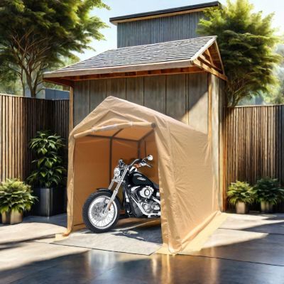 Streamdale 7x12FT Portable Garage Shelter with Roll-Up Doors & Vents