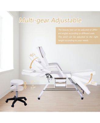 Streamdale 3-Section Facial Bed with Hydraulic Stool