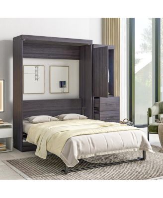 Multifunctional Murphy Bed with Wardrobe and Drawers