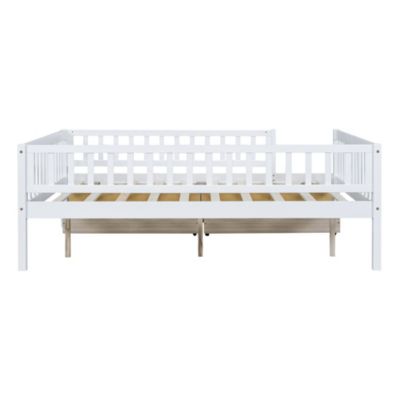 Full Size Daybed Wood Bed With Two Drawers