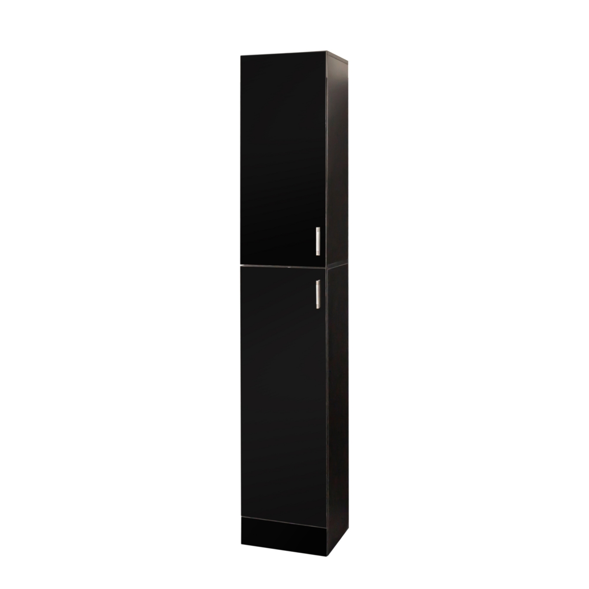 Streamdale Furniture Freestanding Cabinet With Inadjustable Shelves And Two Doors For Kitchen, Dining Room,- Black
