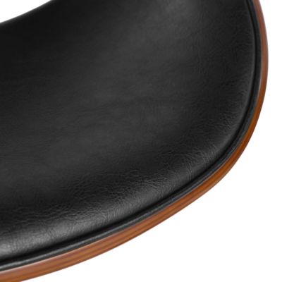 Mid-Century Modern Swivel Bar Stools in Midnight