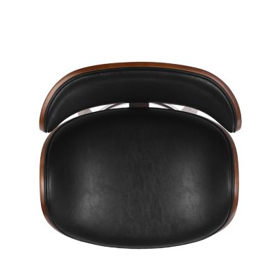 Mid-Century Modern Swivel Bar Stools in Midnight