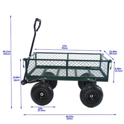 Streamdale Garden Cart for Effortless Firewood Transport (Green)
