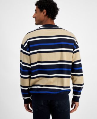 【送料&関税込】Hugo Boss Long-sleeved Crewneck Jumper BOSS - Sweatshirt with drop-needle stitching - Black