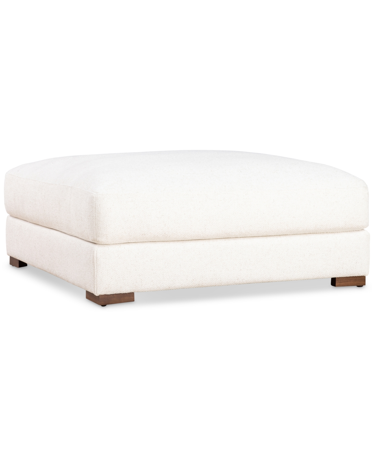 Macy's Barlien Fabric Ottoman, Created For  In Ivory