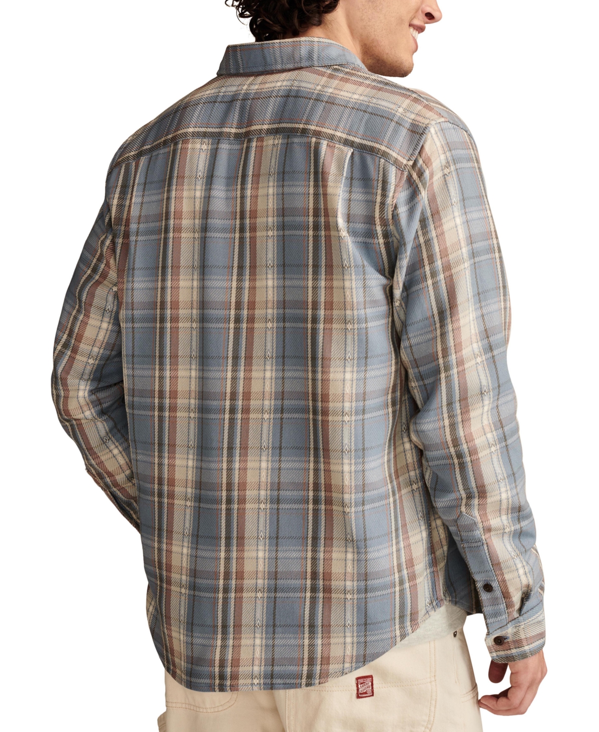 Lucky Brand Men's Vintage-Inspired Long Sleeve Button-Front Plaid Shirt