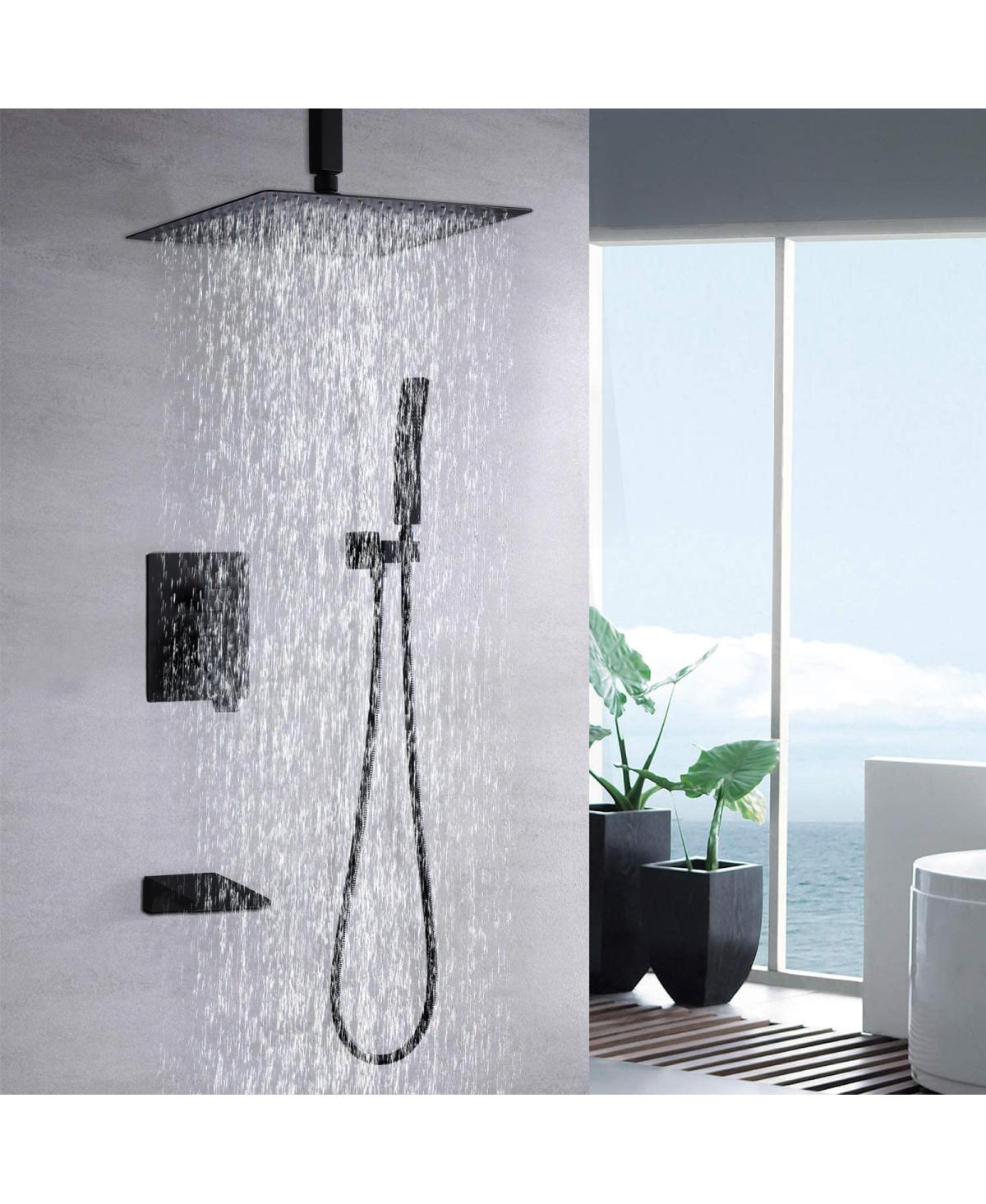 Streamdale Furniture 10 Inch Shower System With Rain Shower Faucet Sets