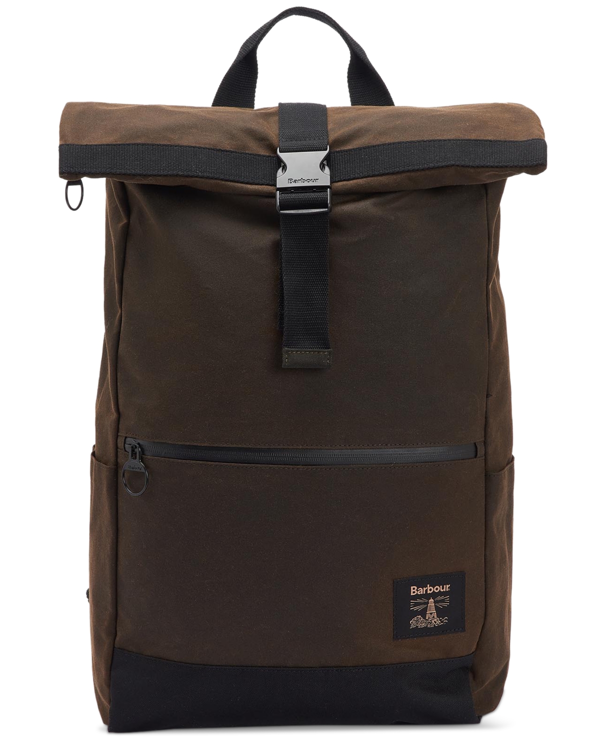 Men's Field Wax Fold-Over Backpack - Olive/blac