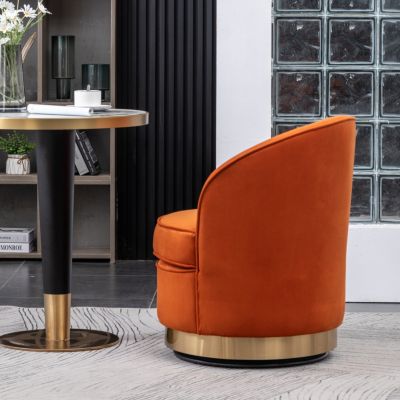 Contemporary Velvet Swivel Chair