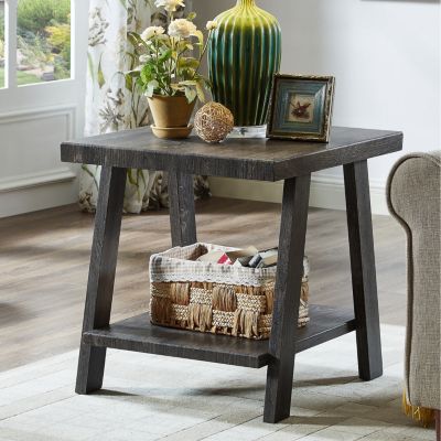 Streamdale Replicated Wood Shelf End Table