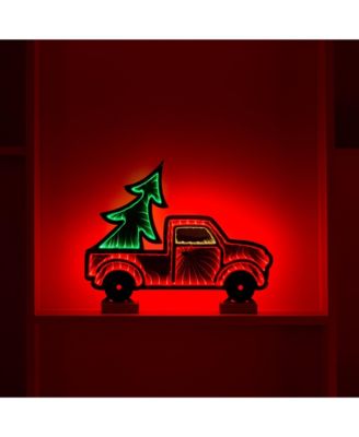 Truck and Tree Infinity Light 16"L x 13.5"H Acrylic UL Plug Included