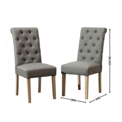 Streamdale 7-piece Dining Set, Turned-Leg Dining Table with 6 Tufted Chairs