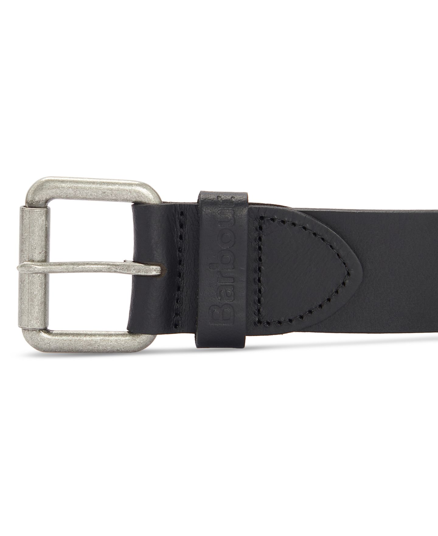 Мужской ремень Barbour Allanton Leather Belt, цвет: Чёрный — фото 2