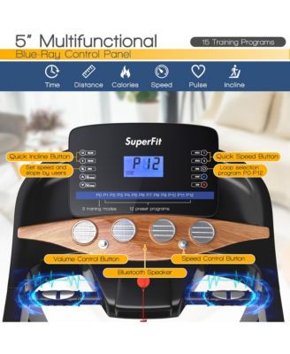 3.75HP Electric Folding Treadmill W/Auto Incline 12 Program APP Control