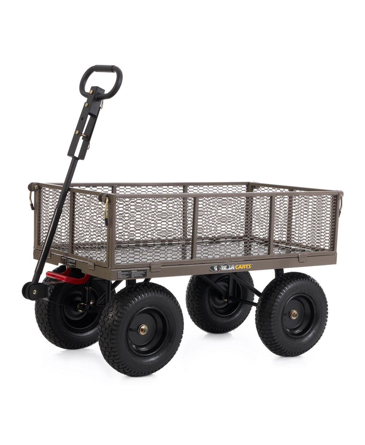 Steel Dump Cart Garden Beach Wagon, 1,200 Pound Capacity, Gray - Gray