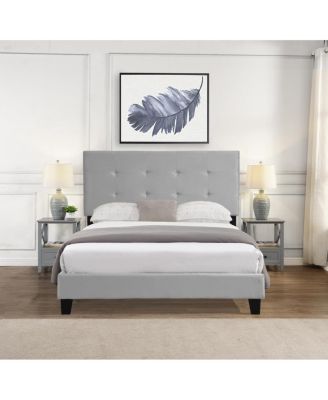 Stylish Upholstered Platform Bed Frame