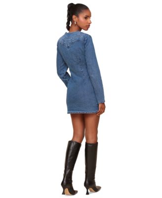 white christmas dresses Free People Atlas Denim Mini Dress | Wild Dove Boutique main image 0