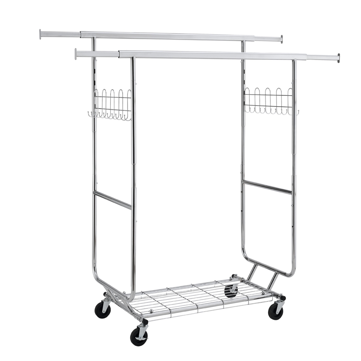 5-Minute Assembly, Adjustable, Heavy-Duty Clothing Rack with Casters