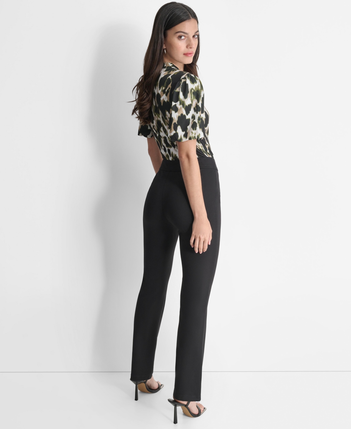 Dkny Women's High-Rise Front-Seamed Side-Zip Trousers