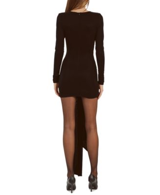Bardot Women's Cassidy Tie-Front Long-Sleeve Sheath Dress - Macy's