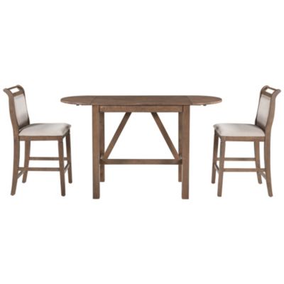Compact 3-Piece Counter Height Dining Set