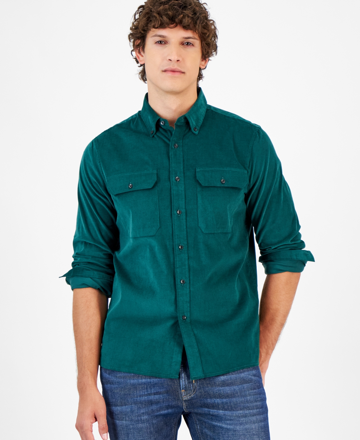Michael Kors Men's Classic-Fit Micro-Cord Shirt