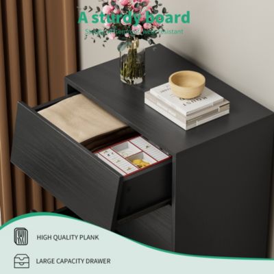 4 Drawer Double Dresser Features Vintage-style and Bevel Design