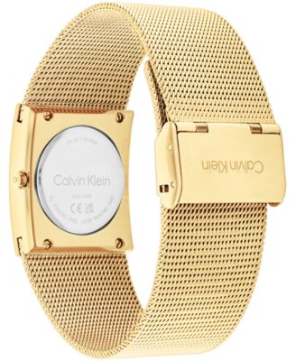 Women's Pulse Gold-Tone Stainless Steel Mesh Watch 26.40mm
