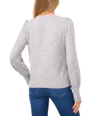 Women's Scattered-Pearl Crewneck Sweater