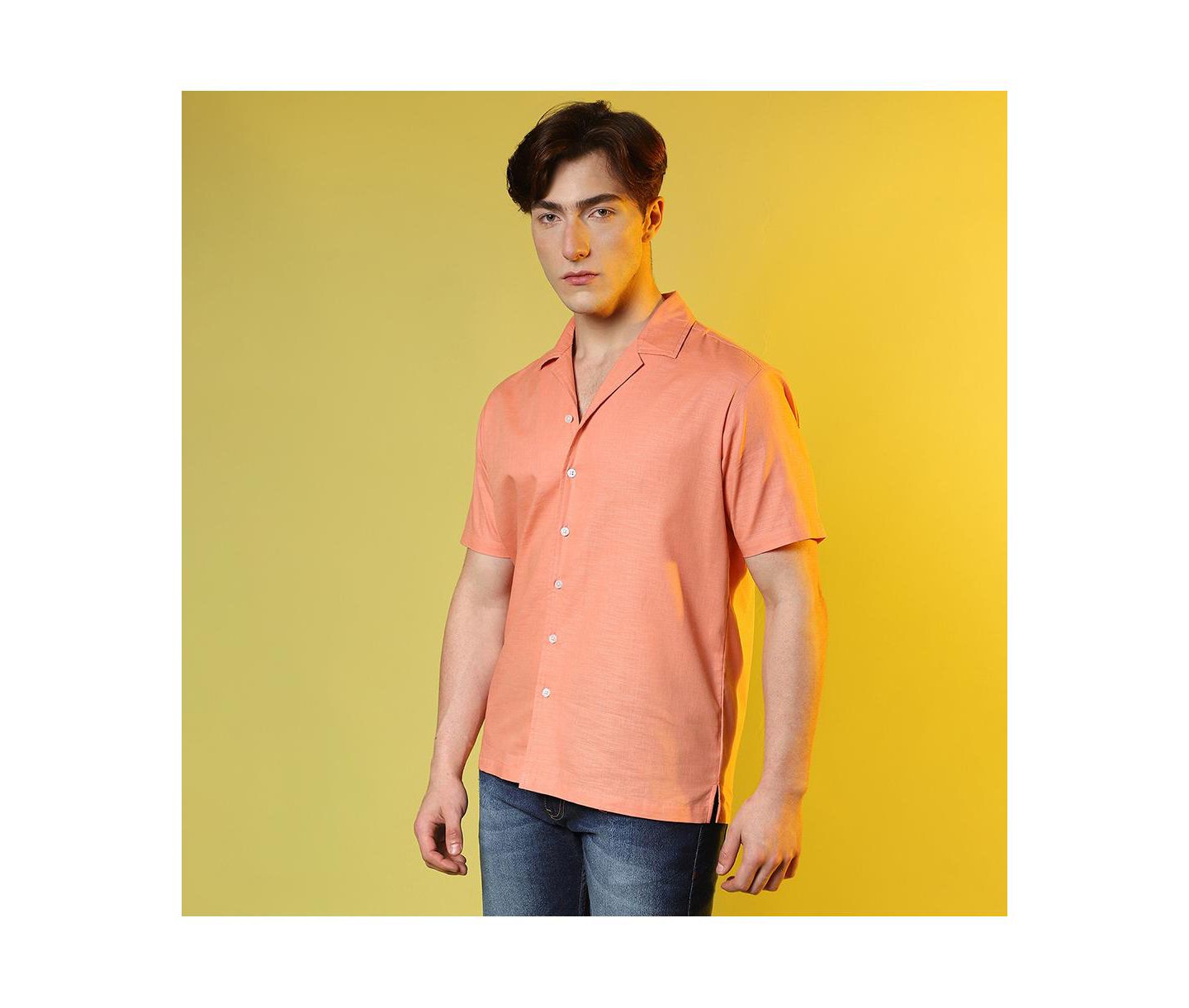 Мужская рубашка Cahoot Campus Sutra Tangarine Orange Heathered, цвет: Оранжевый — фото 7