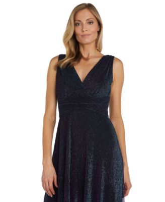 R & M Richards Women's V-Neck Sleeveless Fit & Flare Gown - Macy's