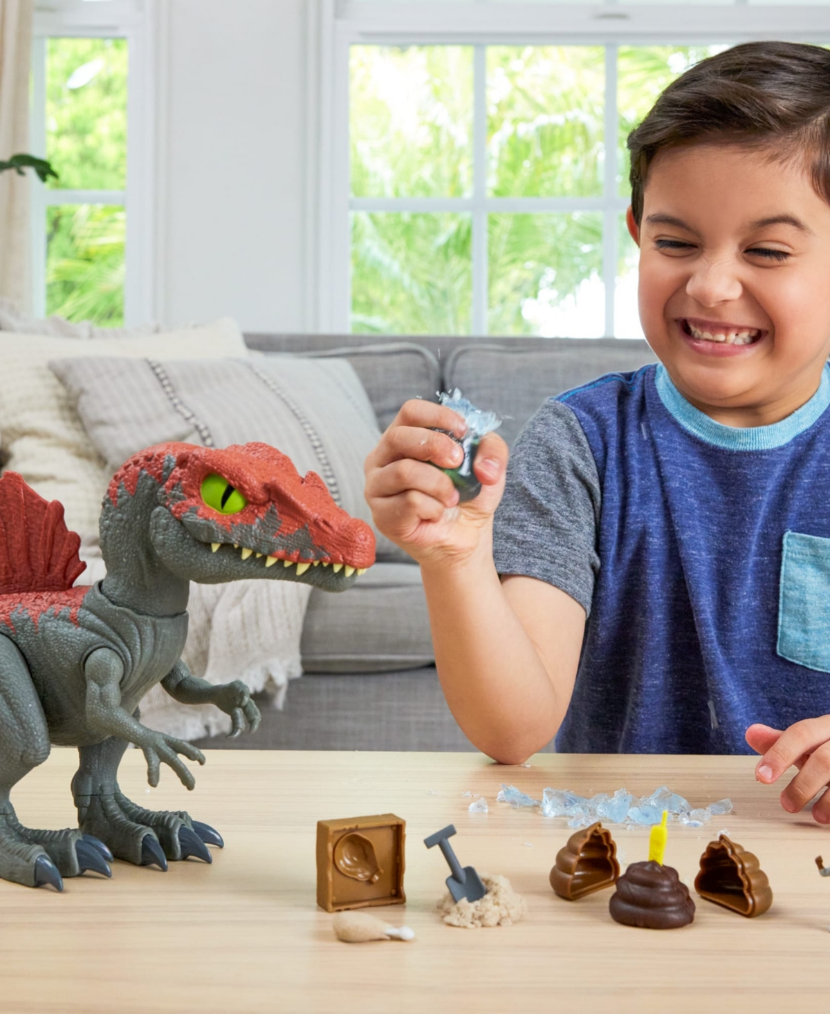 JURASSIC WORLD CRUSHIVORES SPINOSAURUS CAGE CRASHER DINOSAUR ACTION FIGURE UNBOXING TOY COMPOUNDS 