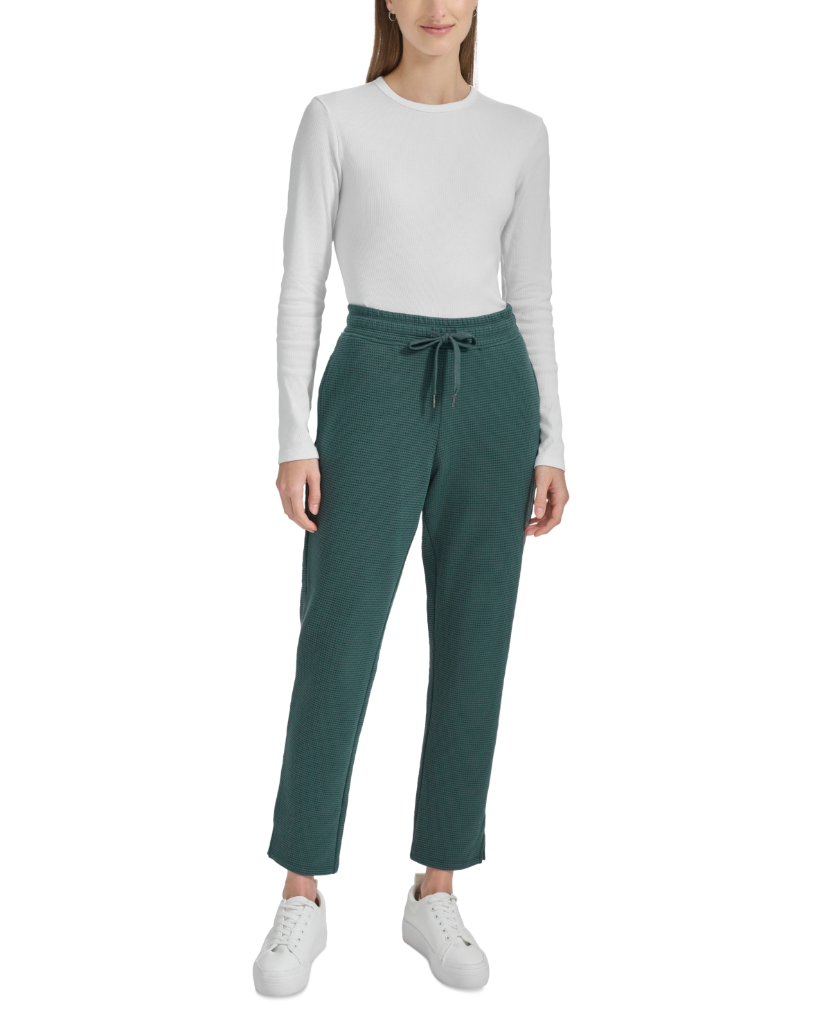 Women's Pull-On Waffle Pants - Kale