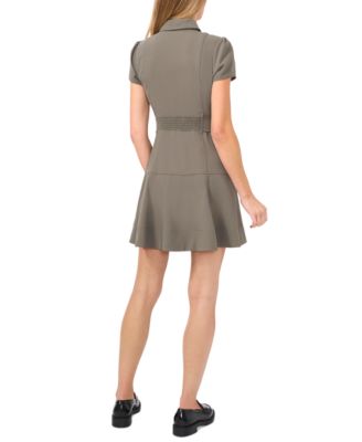 Women's Tab-Waist Fit & Flare Shirtdress