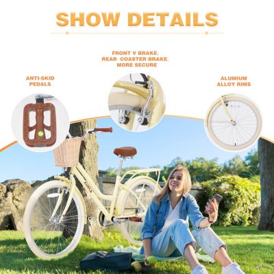 Streamdale 24" Steel Frame Girls Bike, 10+ Years