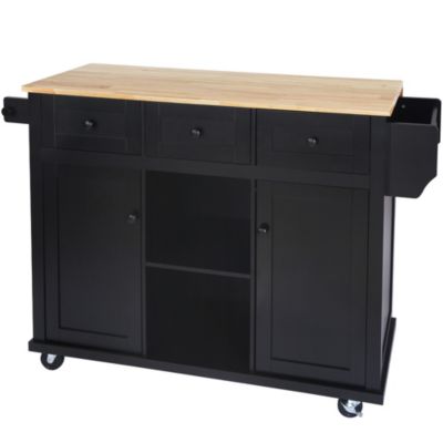 Multifunctional Storage and Wheels Kitchen Cart