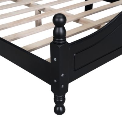 Streamdale Retro Platform Bed with Wooden Slat Base